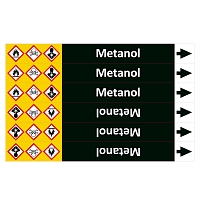 Značení potrubí ISO 20560, metanol